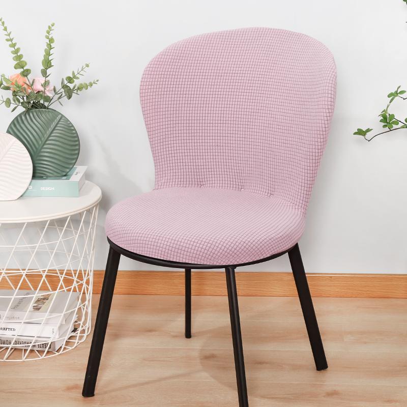 Semi-circular Arc Type Chair Cover Elastic Small Stool Slipcovers Single Low Back Dining Chairs Covers Seat Cover Home Decor