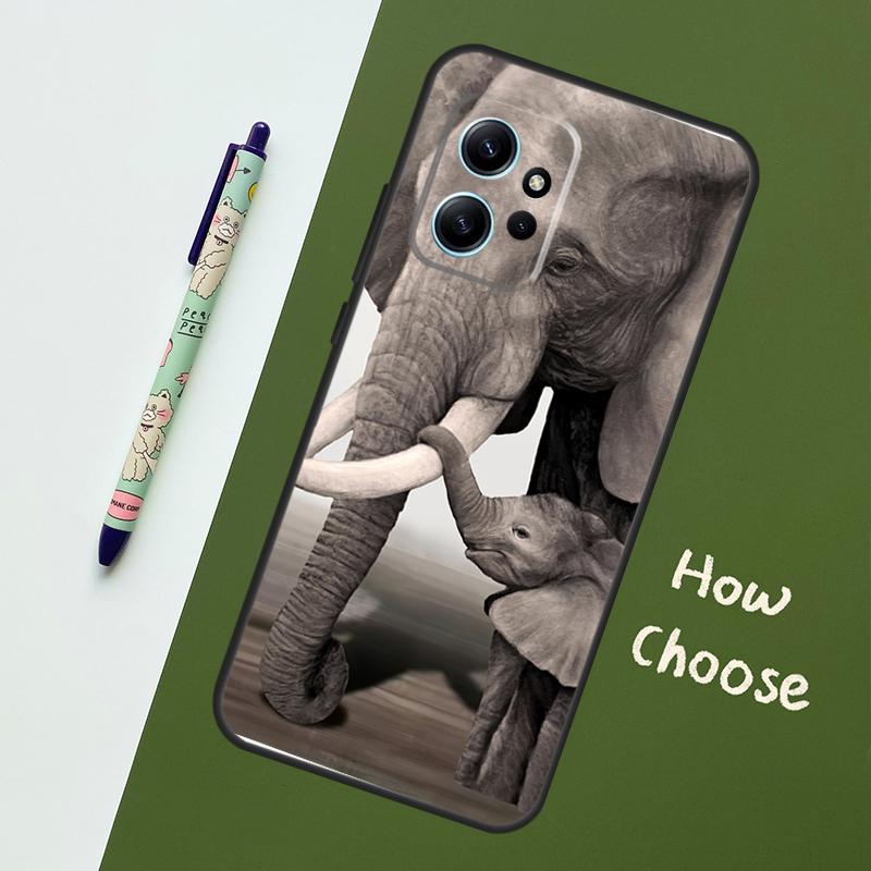 Elephant Baby Nature Case For Xiaomi Redmi Note 14 9 10 11 12 13 Pro 12S Cover For Redmi 15 13C 12C 10C 14C 15C