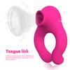 Unisex Vibrator Male Penis Ring Tongue Licking Sex Toy 3 Motor Vagina Masturbator G-spot Clitoris Stimulator Sex Toys for Couple