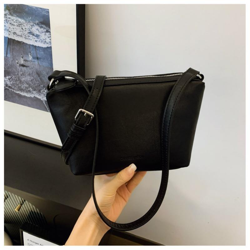 Fashion High-end Bag Women's Autumn and Winter New Niche Simple Small Square Bag Soft Leather Messenger Bag