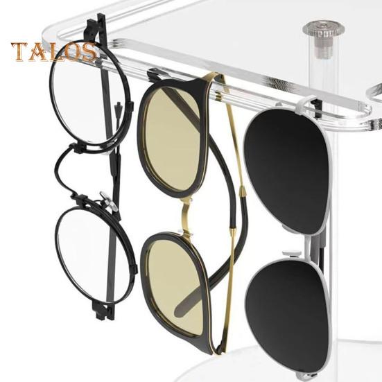 360 Degrees Rotating Sunglasses Organizer Single/Dual Layer Clear Acrylic Glasses Storage Rack Space Saving Heavy Duty Eyewear Display Stand Holder