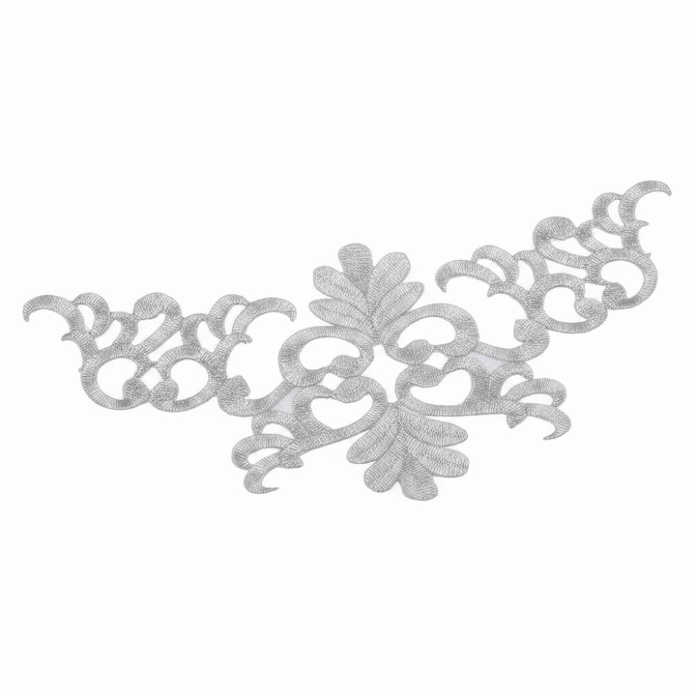 4PCS 8.86×4.16inch Applique Patch Gold Embroidery Iron On Patch  Clothing Decoration