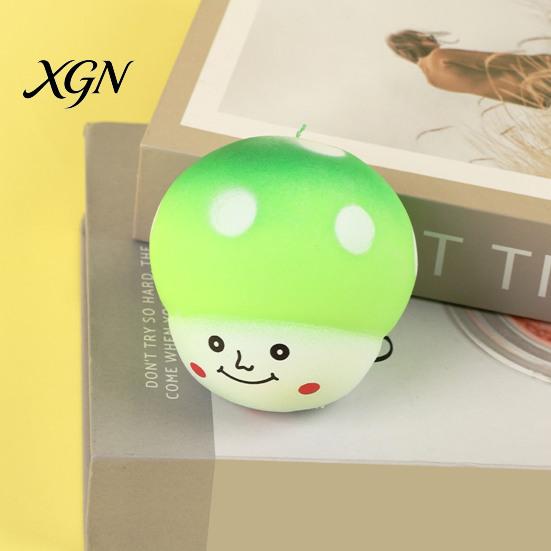Anti-stress Hand Toy Squeeze Mushroom Shape Slow Rebound Decompression Cartoon Bright Color Stress Relief Ball Desktop Ornament Sensory Fidget