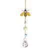 Hanging Crystal Suncatcher Bee Daisy Honeycomb Ornament Crystal Prism Rainbow Maker Window Garden Decorative Holiday Present