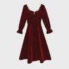 2025 New Velvet Slimming Wedding and Banquet Dress for Brides - Spring/Autumn Casual Wear