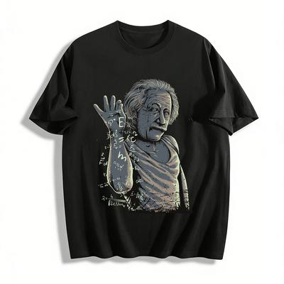 Albert Einstein Physics Formula Graphic Tee Unisex Casual Top Pure Cotton T-shirt