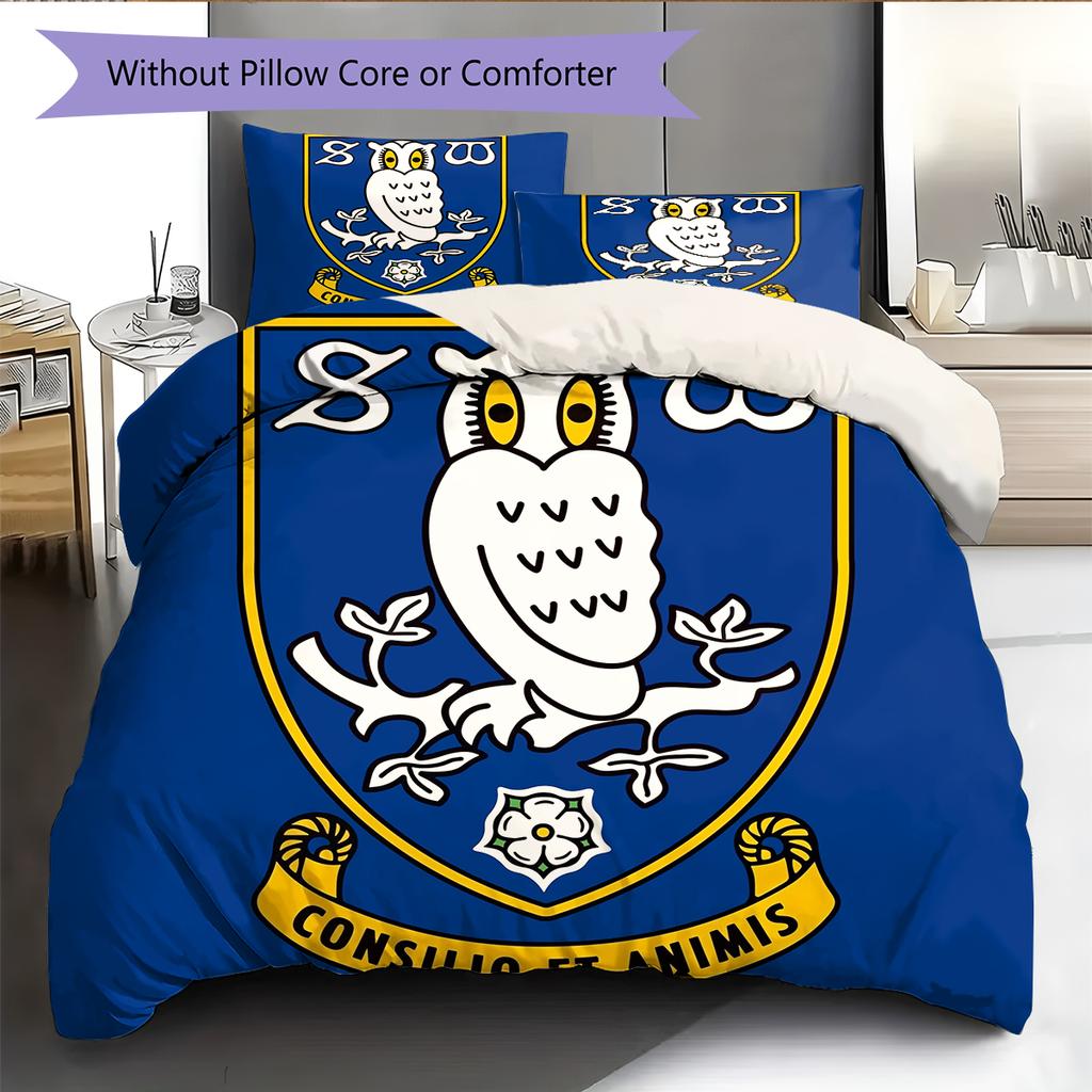 Biancheria da letto con motivo Sheffield Wednesday FC Decorazione per la casa Regalo di compleanno e festa (1 * copripiumino + 2 * federa, senza nucleo)