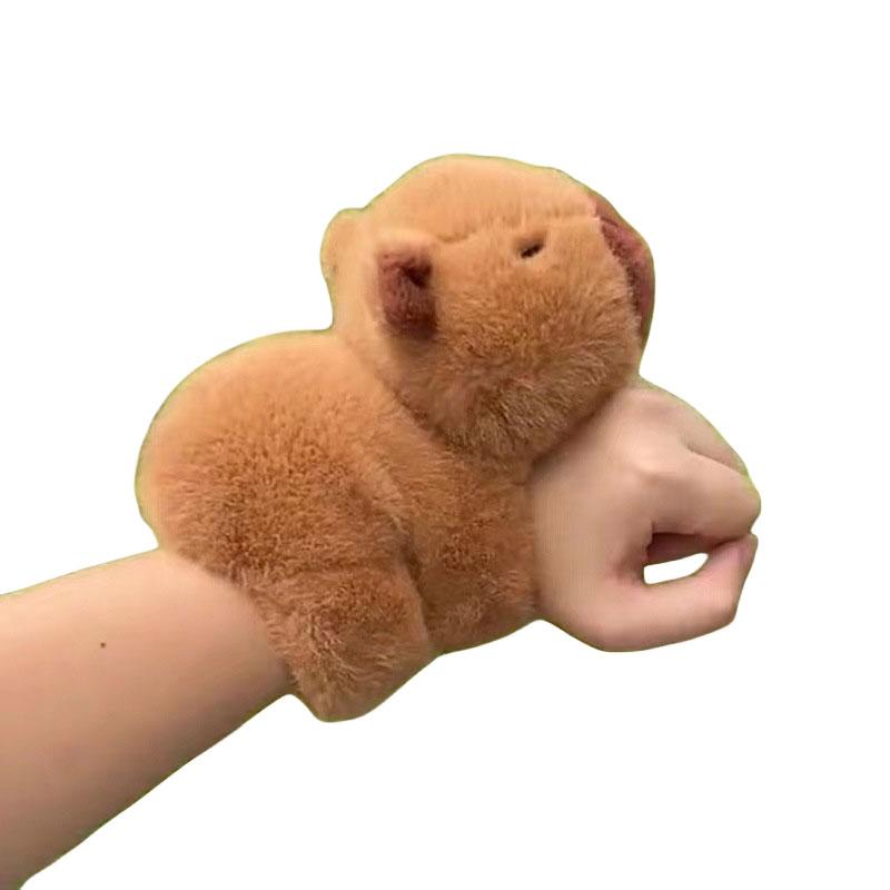 Cute Slap Animal Band Capybara Bracelet Plush Toy Wristband Cartoon Gifts Girls