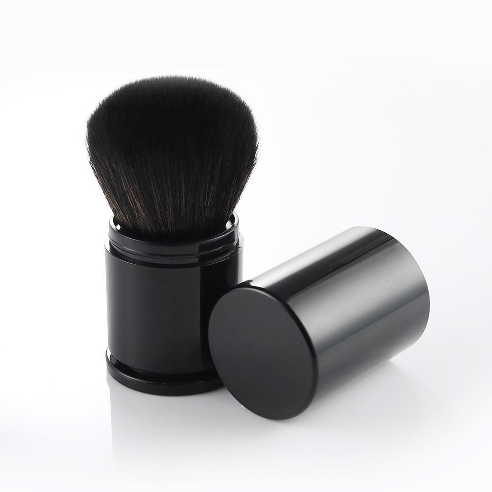 Compact Retractable Makeup Brush - Blush, Powder, Mushroom Head Tool