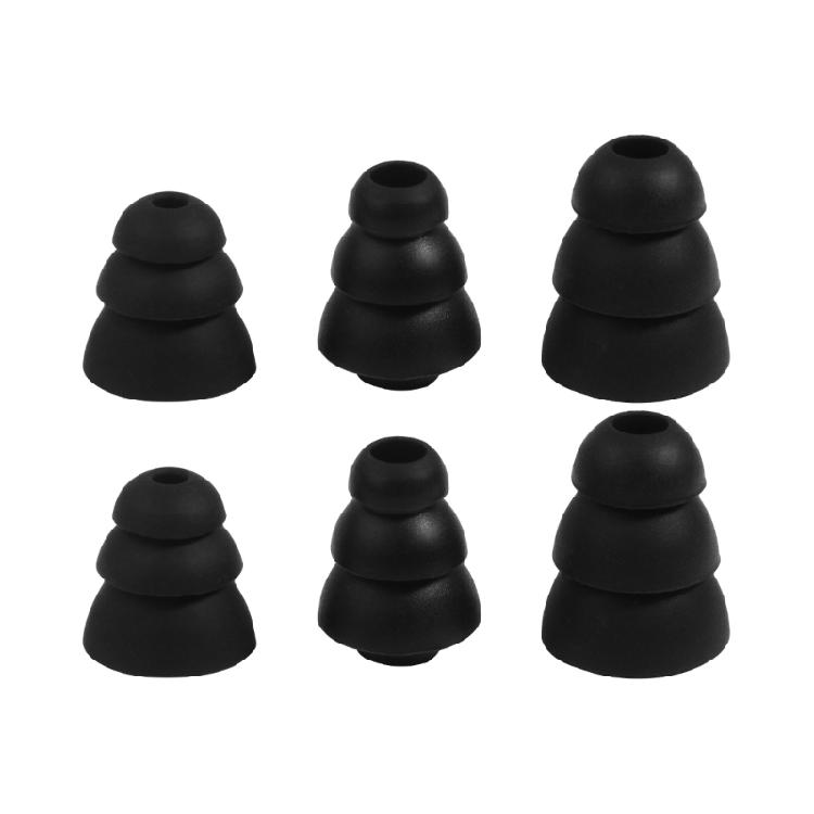 Triple Flange Ear Tips Earbuds Silicone Pads For In Ear Headphones In-Ear 4.0mm