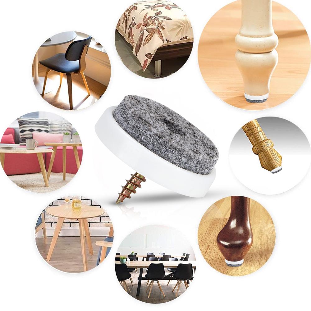 50Pcs Non-Slip Furniture Feet Pad Felt Nail for Table Sofa Chair Leg Floor Protection(28mm )