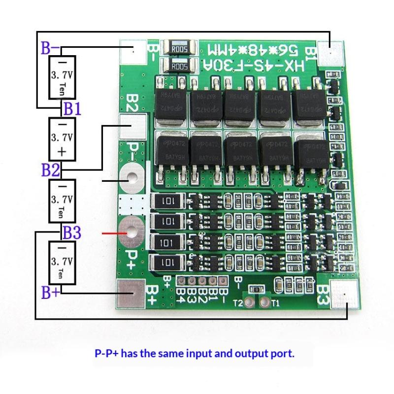 4S 3.2/3.7V 30A BMS Lithium Battery Charging Board with Balancer for Efficient Energy Use