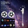Planet Galaxy Projector USB Powered Flexible Neck Multi Patterns Star Light Gift for Astronomy Enthusiasts