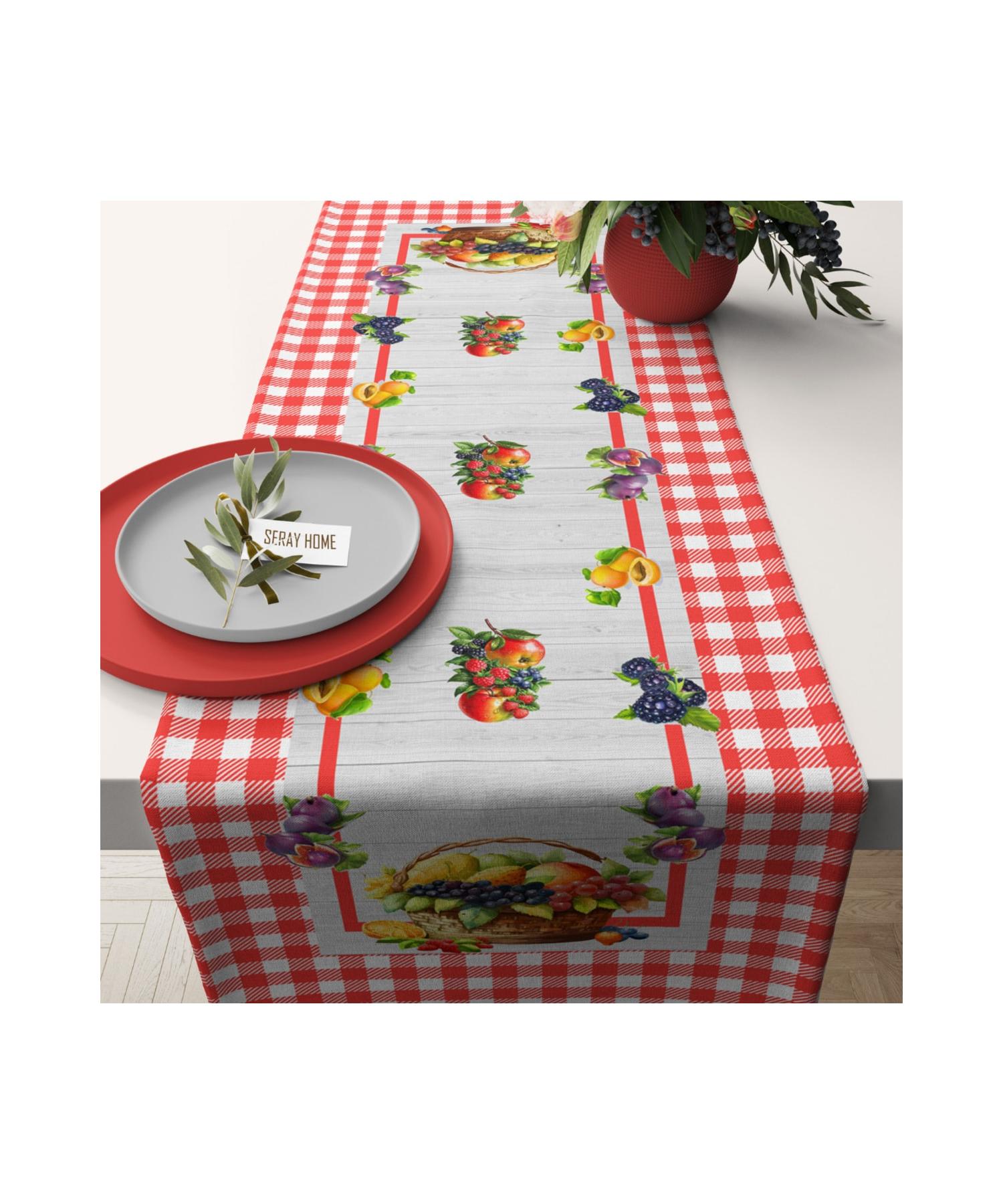 

Бегун в клетку с фруктами 40x145 см