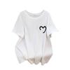 Women's Plus Size Slimming Mid-Length Round Neck Short-Sleeve T-Shirt (200/300/350 Jin)