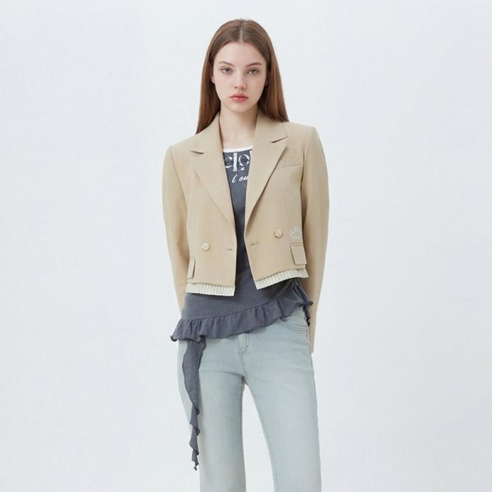 

Egoist Removable Color Block Short Jacket Es2tj400 BE/55