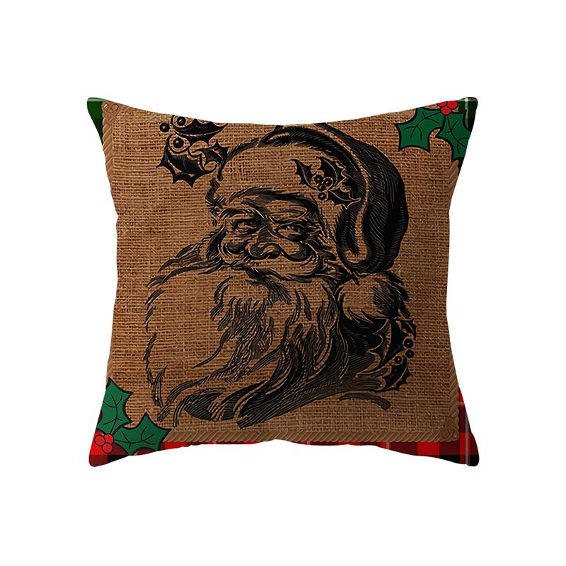 Christmas Theme Christmas Decoration Printing Pattern Cushion Cover Home Living Room Sofa Decoration Pillow Pillow Cover