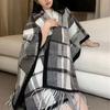 2025 Luxe Women's Cashmere & Silk Poncho Scarf Blanket