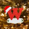 Christmas Tree Decorations 26 English Letters Ornaments DIY Xmas Tree Hanging Decor Single Letter With Christmas Hat