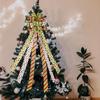 Large Green Bow Christmas Tree Topper Bow Wreath Linen Bowknot Decorations  Ornaments