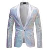 Men Sequined Blazer Casual Long Sleeve Suit Jacket