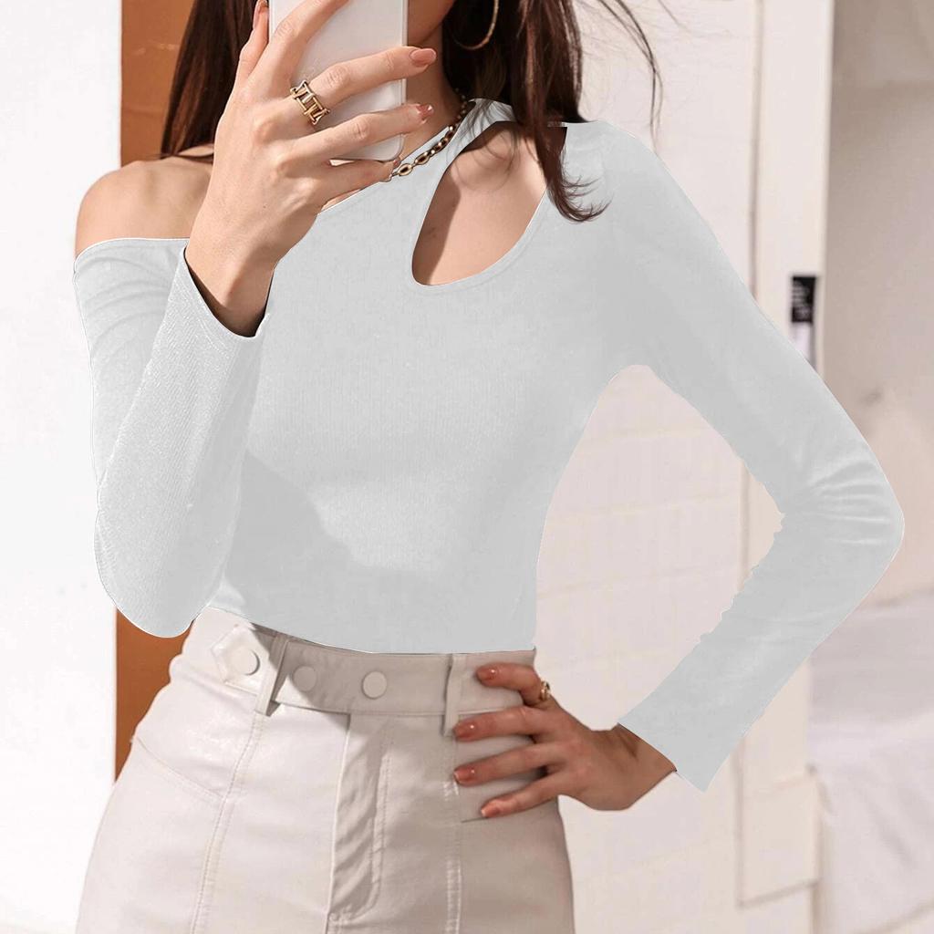 JKAASHDK Women's Fashion Casual Solid Color Print Spring Autumn Long Sleeve Blouses & Shirts