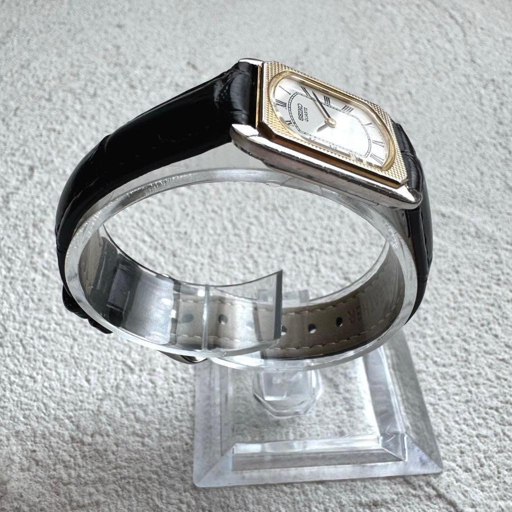 Used [New Battery] SEIKO Tank Combi 7320-5060 Ladies Watch