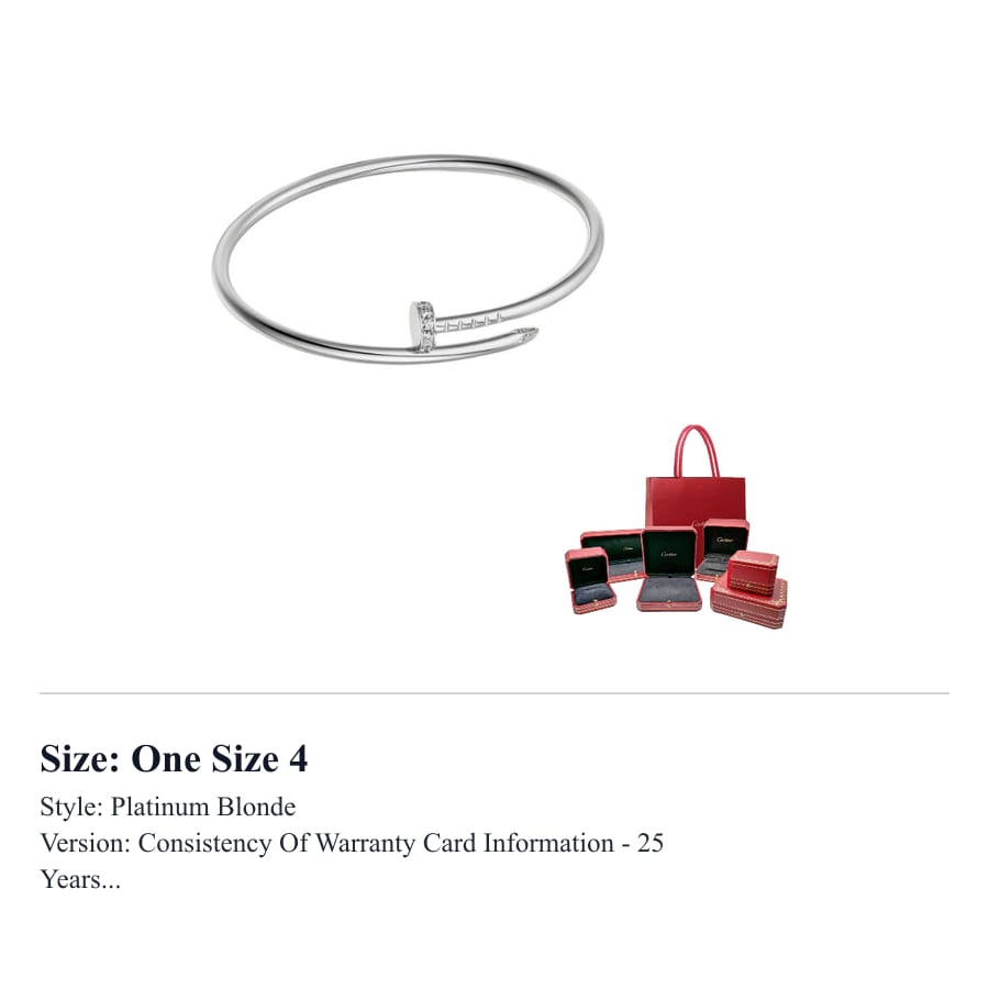 Cartier 18K white gold Juste Un