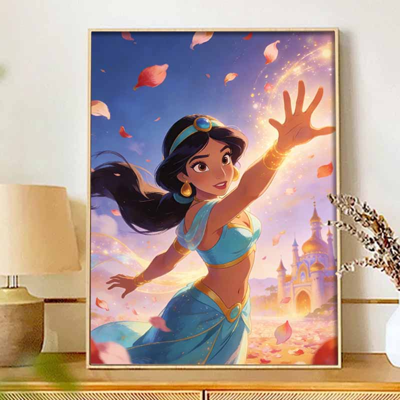 Disney Jasmine Princess Diamond Paint Painting Art Kit Handmade DIY5D Home Decor Gift