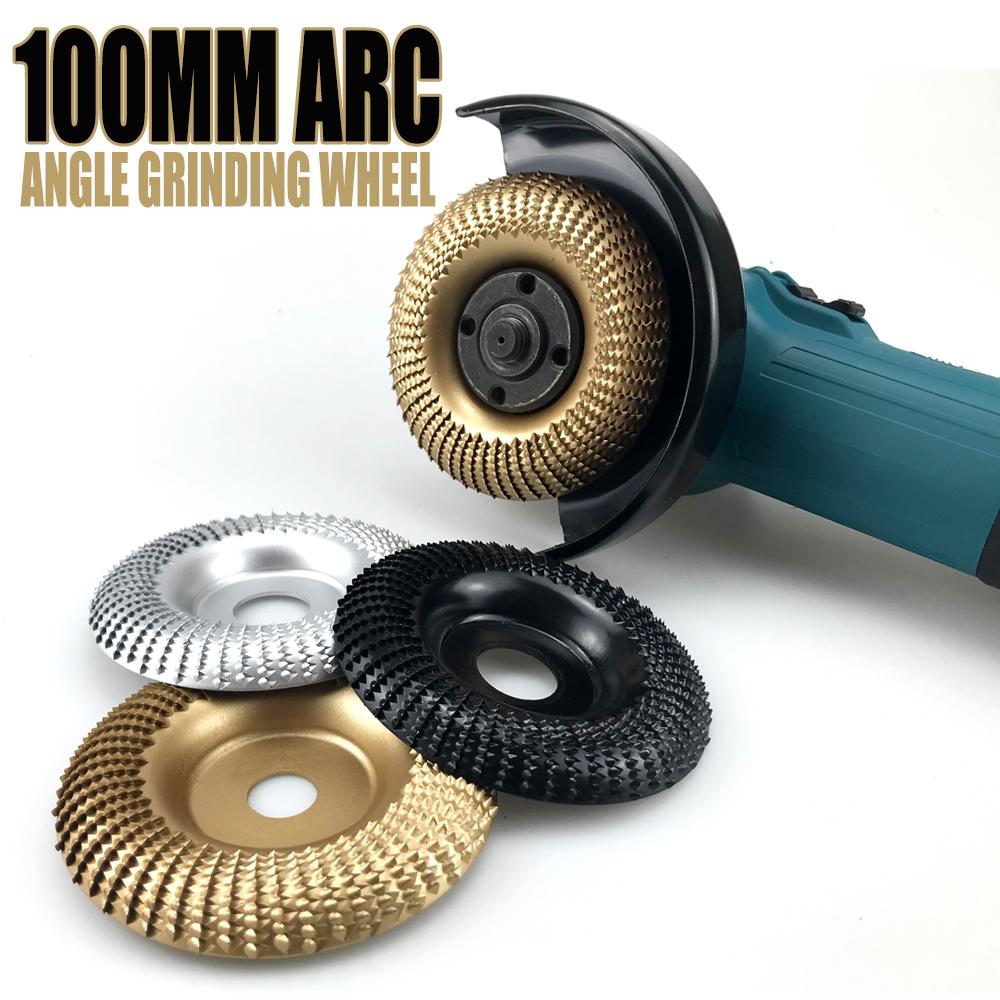 16/22mm Aperture 100mm Arc Angle Grinding Wheel Woods Shaping Grinding Discs Woodworking Sanding Wheel Rotary Abrasives