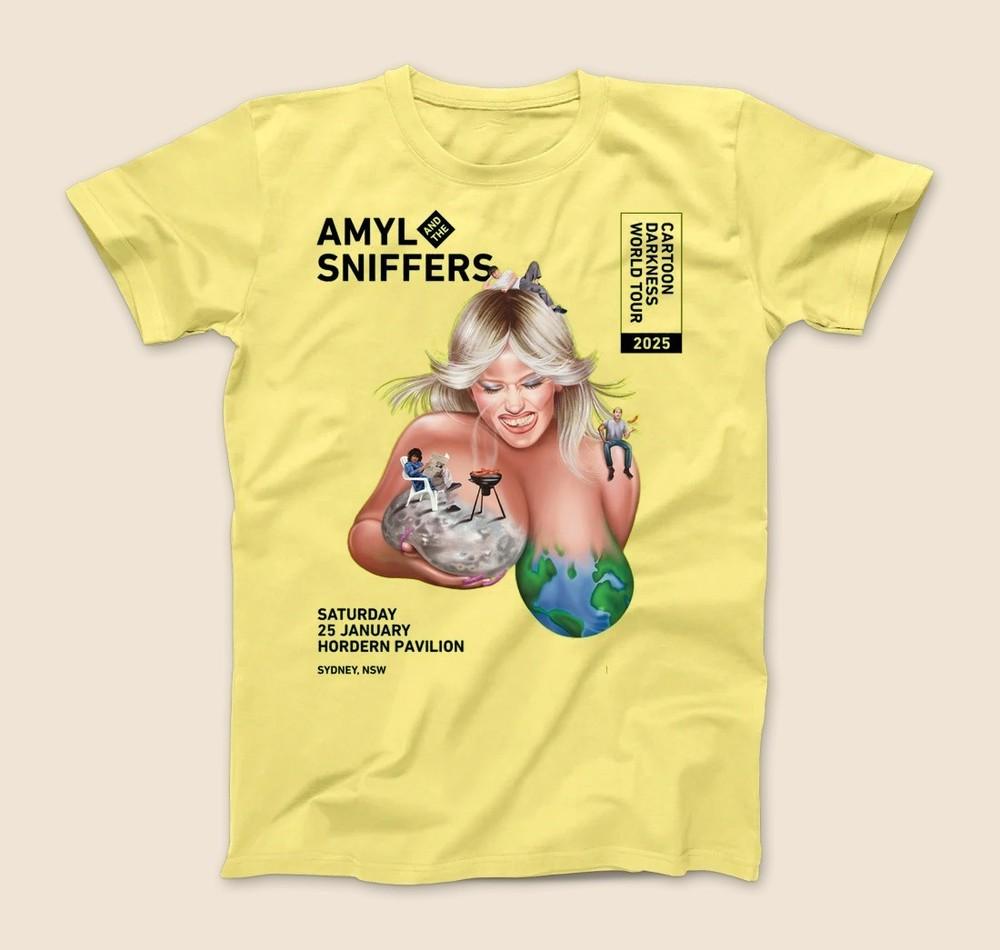 New Amyl and the Sniffers Tour 2025 Yellow S to 5XL Tee Shirt AA800 Unisex T-Shirt L