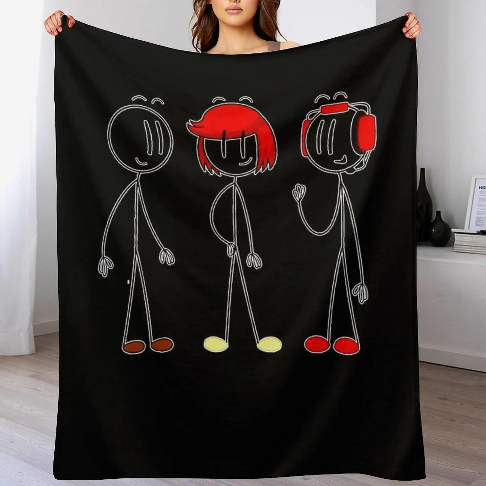 Henry Stickmin Merch Three People Men Women Kid Throw Blanket Spring Fall Cozy Throw Blanket for Couch 102x76cm(40x30in)