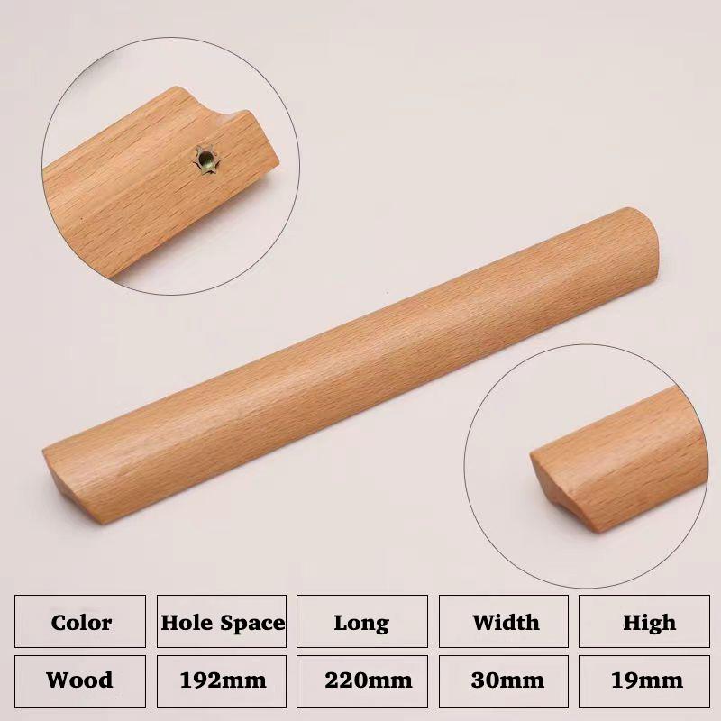 

Beech Wood Cabinet Pulls Handle 22mm Screw Cupboard Wardrobe Wooden Pulls 128mm Hole Distance