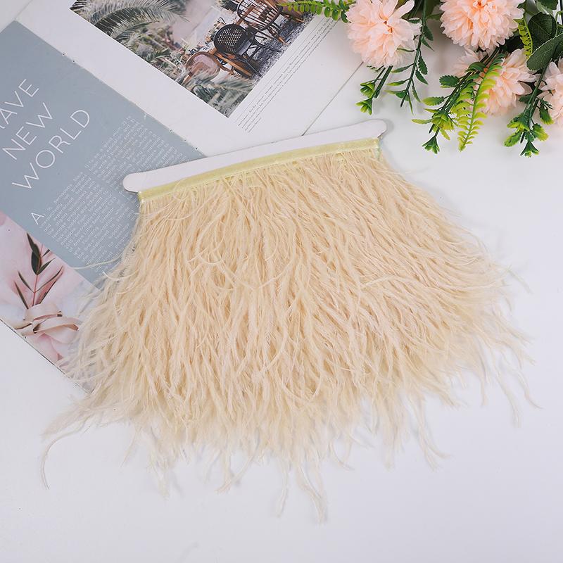 Natural Ostrich Feather Ribbon 1/5/10M, 10-15Cm Multicolor For Diy Crafts, Carnival Decor, Stage Show, Ready Stock, Factory Dire