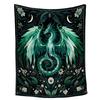 Grüne Drachenpflanze digital bedruckt Polyester Schlafzimmer Samt Flanell Überwurfdecke Fleece weiche Sofaüberwurfdecke Decken für Betten