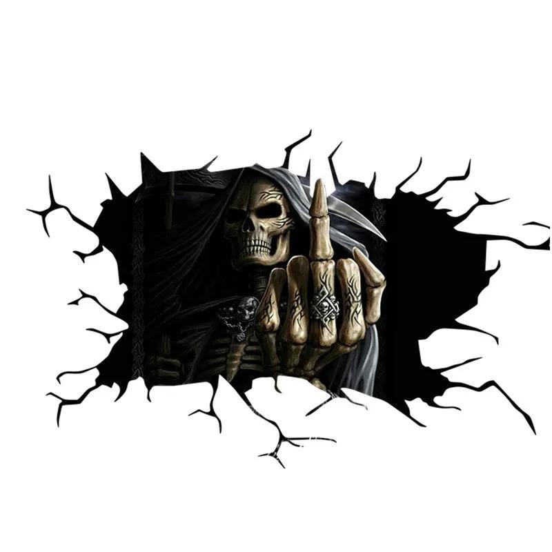 3D Funny Car Stickers – Durable Vinyl Decals for Car, Bike, Window, Perfect for Halloween, Pranks, Home & Party Decor