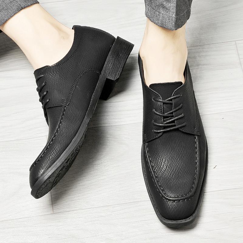 Fashion 2025 New Casual Leather Business Shoes for Men Fashion Designer Outdoor Office Flats Genuine Leather Formal Lace-Up Walking Shoe