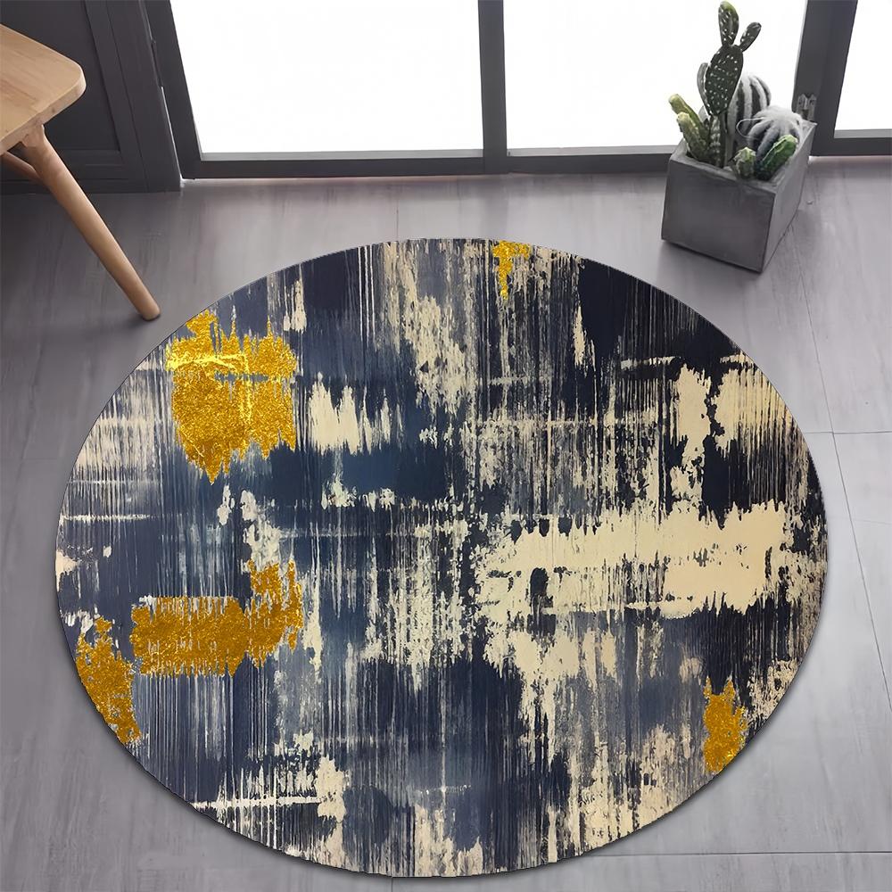 26 Style New Bohemian Abstract Modern Art Geometry Art Round Carpet Rug for Bedroom Living Room Decoration,pet Decor Floor Mat