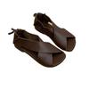 Summer new popular high-value wasteland style retro sandals women's foreign style flat bottom non-slip comfortable Roman sandals