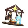 Krippenset, kleines Weihnachtskrippenset, Tischdekoration, Miniatur-Krippenornament für Weihnachtsdekorationen