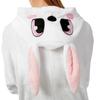 Autumn And Winter Parent-Child Clothing Men And Women Children Cartoon Animal One-Piece Pajamas Rose Red Rabbit Flannel Loungewear Performance Clothes