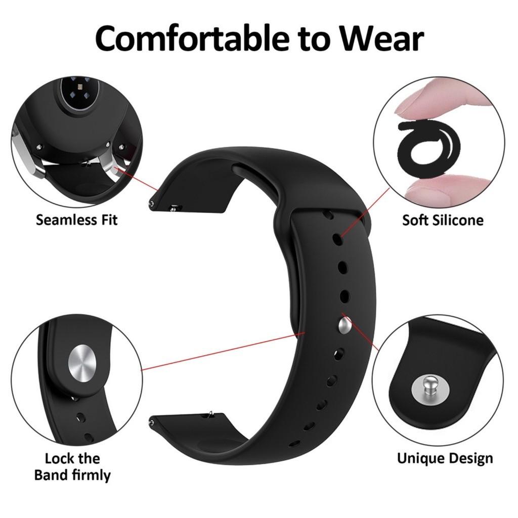 Silicone Watch Band & Reverse Buckle and Full Protective PC Case with Tempered Glass for Amazfit Active Max Smart Watch Accessories