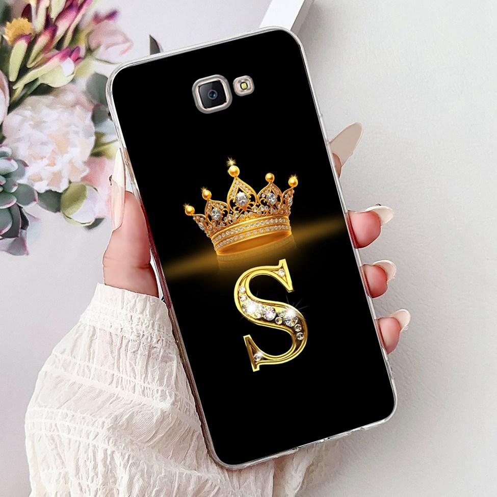 For Samsung J7 Prime Case Clear Fashion Luxury A-Z Letters Soft Back Cover For Samsung Galaxy J7 Prime 2 Phone Case Bumper