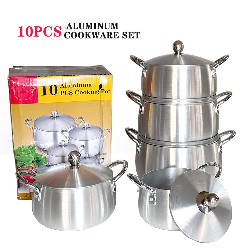 12PCS Aluminum Panelas Pot Set Cookware Set Cooking Ustensiles De Cuisine Die Cast Casserole Kitchenware Cooking Soup Pot Set