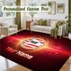 Crystal Velvet Square Rug Custom NamePSV Eindhoven FC Pattern Non Slip Home Floor Decor Rug