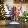 1Pcs Butterfly Fairys Sculpture Ornament Home Decoration Acrylic Butterfly Fairys Statue Figurines Table Centerpieces