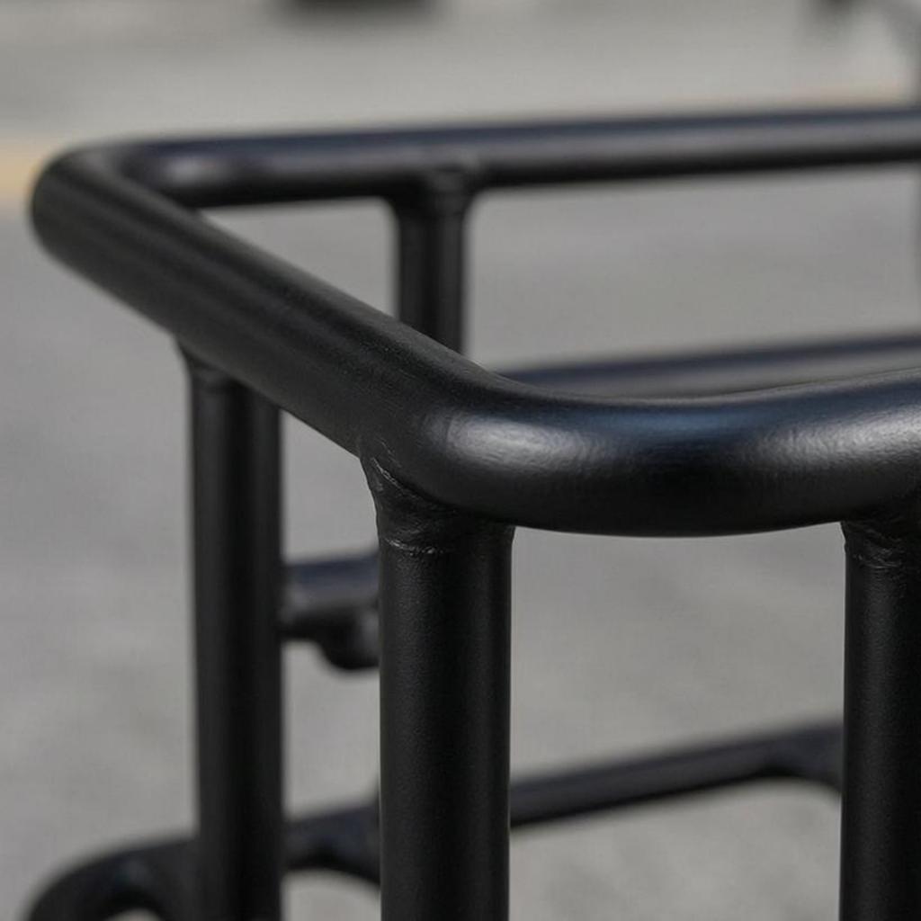 Metal Bike Basket Rounded Corners Rectangular Bike Basket Cycle Storage Rack Cylindrical Frame