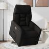 Electric Recliner Chair with Rising Function Black Fabric