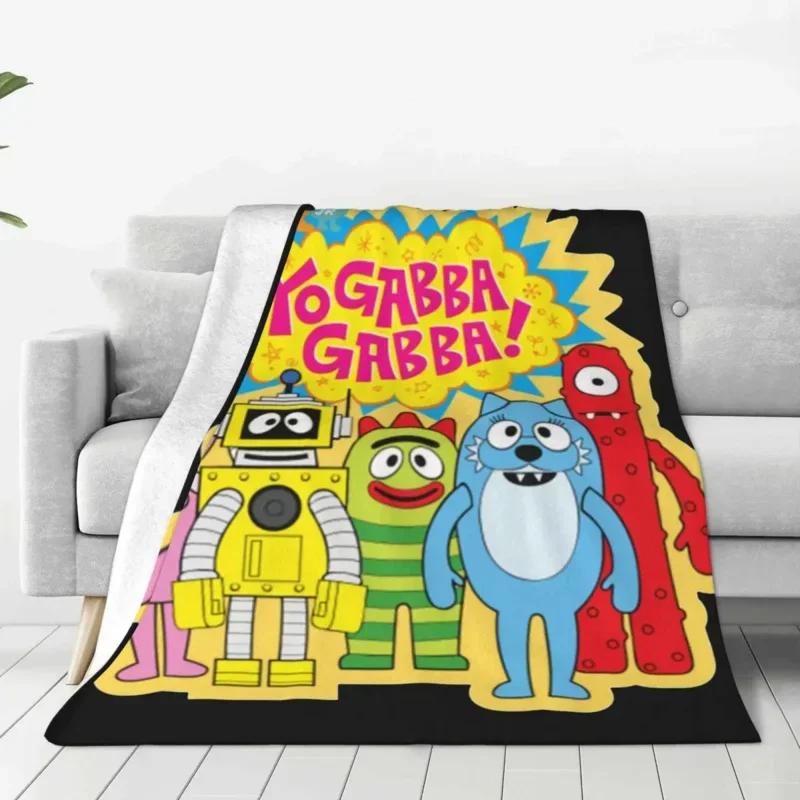Мультяшное одеяло Yo Gabba Gabba Фланелевое Забавное Теплое Плед для Покрывала Весна Осень 75X95CM