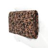 Indenya Inden Business Card Case, Large Capacity, Deerskin Leather, Black with Pink Lacquer, Snowdrop Pattern, 2501-51-160